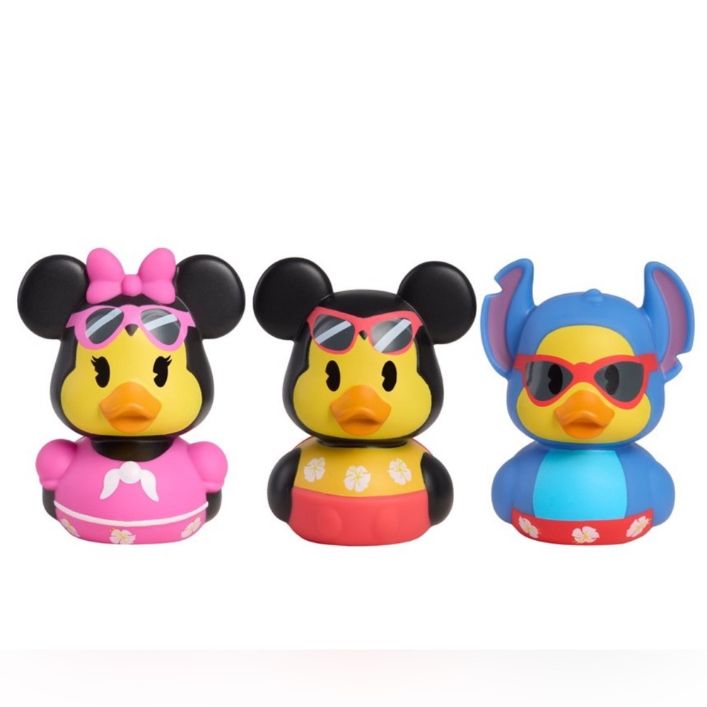 Disney Rubber Duck Set - Pink, Red, Blue